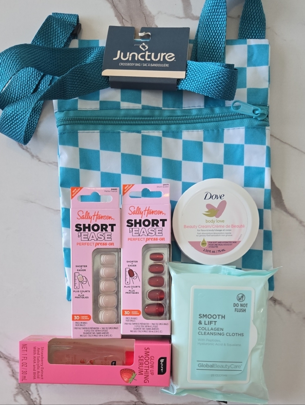 NWT 6pc Beauty & Nails Gift Set - Sally Hansen, Dove, Global Beauty & b.pure.
